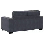 vidaXL Ensemble de 2 Canapés avec Coussins Velours Noir