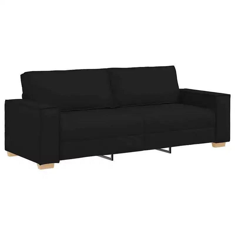 vidaXL Ensemble de 2 Canapés avec Coussins Velours Noir