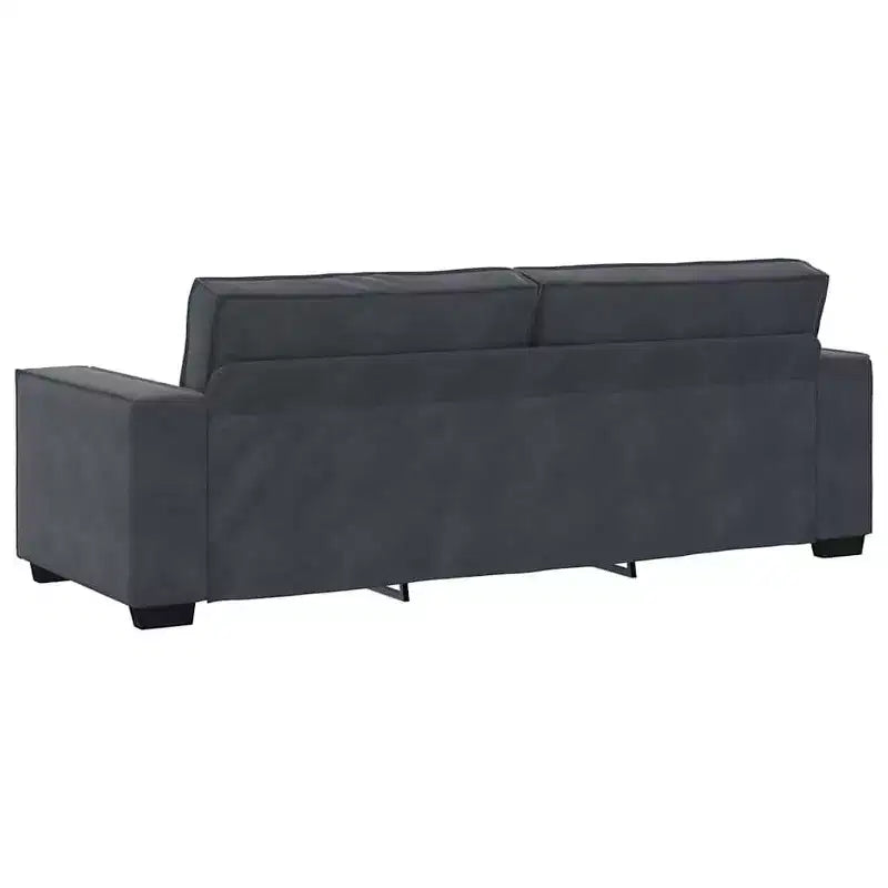vidaXL Ensemble de 2 Canapés avec Coussins Velours Noir