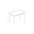 Superbe ensemble de salle à manger hauteur comptoir - 5 pièces Table et tabourets de bar - Finition acajou moderne