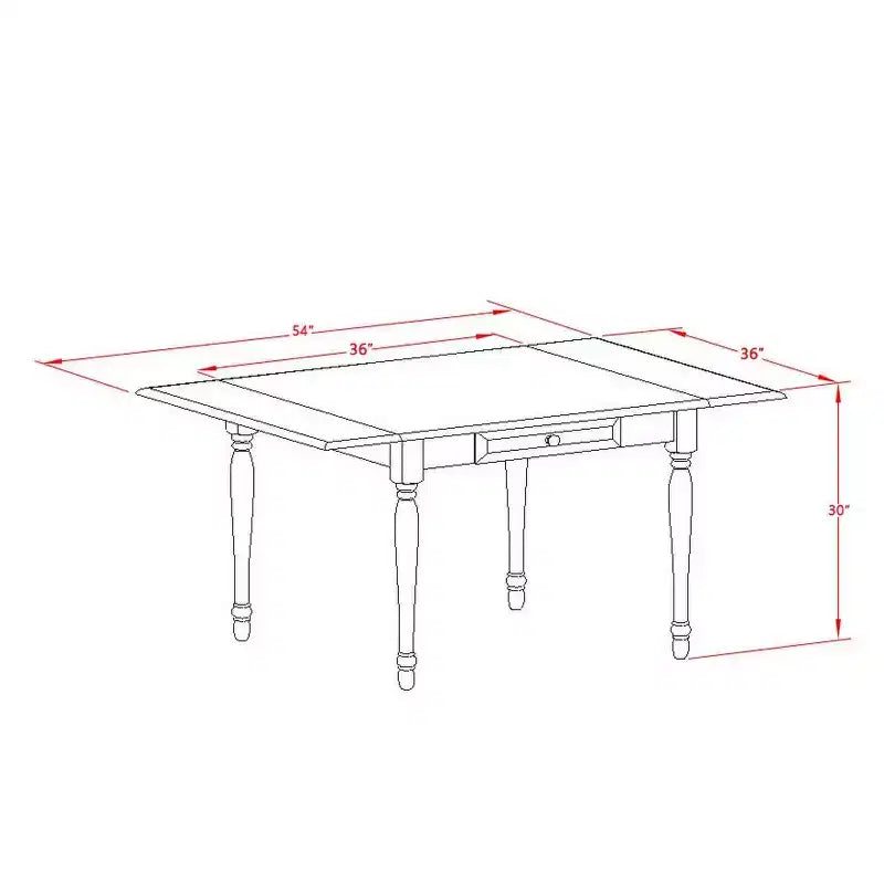 HomeStock – Ensemble de table à manger rectangulaire avec plateau en bois massif et rallonges, 3 pièces, fini blanc lin