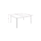 Ensemble de salle à manger 7 pièces - Table de cuisine à pied central et chaises en similicuir - 107x183 cm