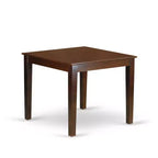 HomeStock 5-Piece Mahogany Finish Solid Wood Top - Square Dining Room Set - Seats 4