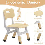 Ensemble table et 4 chaises pour enfants, ensemble table et chaise d'étude pour enfants avec plateau de bureau graffiti et pieds antidérapants, table d'activités réglable en hauteur pour tout-petits