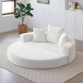 Okak Corduroy Lounge Convertible Floor Sofa Bed with Pillows,Round Futon Couch Sleeper Sofa for Living Room,Bedroom