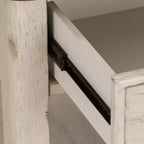 Liberty Furniture, Table d'appoint revisitée style ferme avec panier, blanc antique avec plateau couleur châtaigne