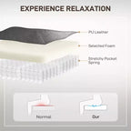 Fauteuil releveur électrique pour personnes âgées, canapé inclinable en similicuir avec massage vibrant et chauffage, télécommande, poches latérales