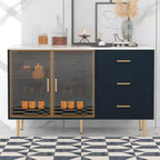 Buffet de 60" avec 3 tiroirs, 2 portes, étagère réglable, buffet de 36" de haut, table console pour salon, couloir, salle à manger