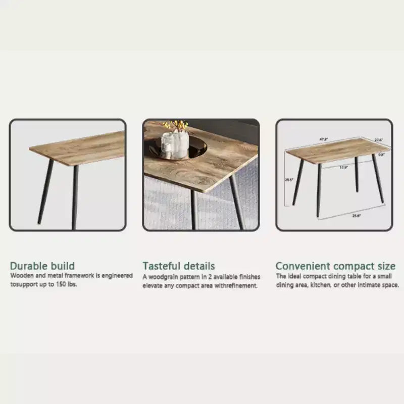 Table à manger moderne en bois Freya GDFStudio