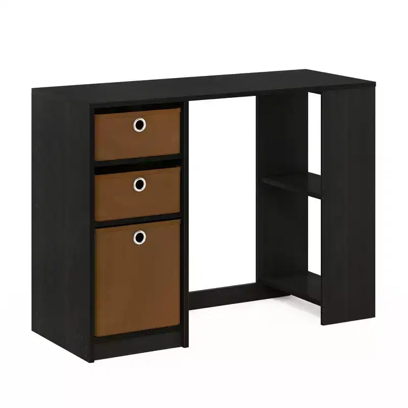 HOMLUX 39 Bureau d'ordinateur, de travail et d'étude avec 3 bacs de rangement et étagères ouvertes