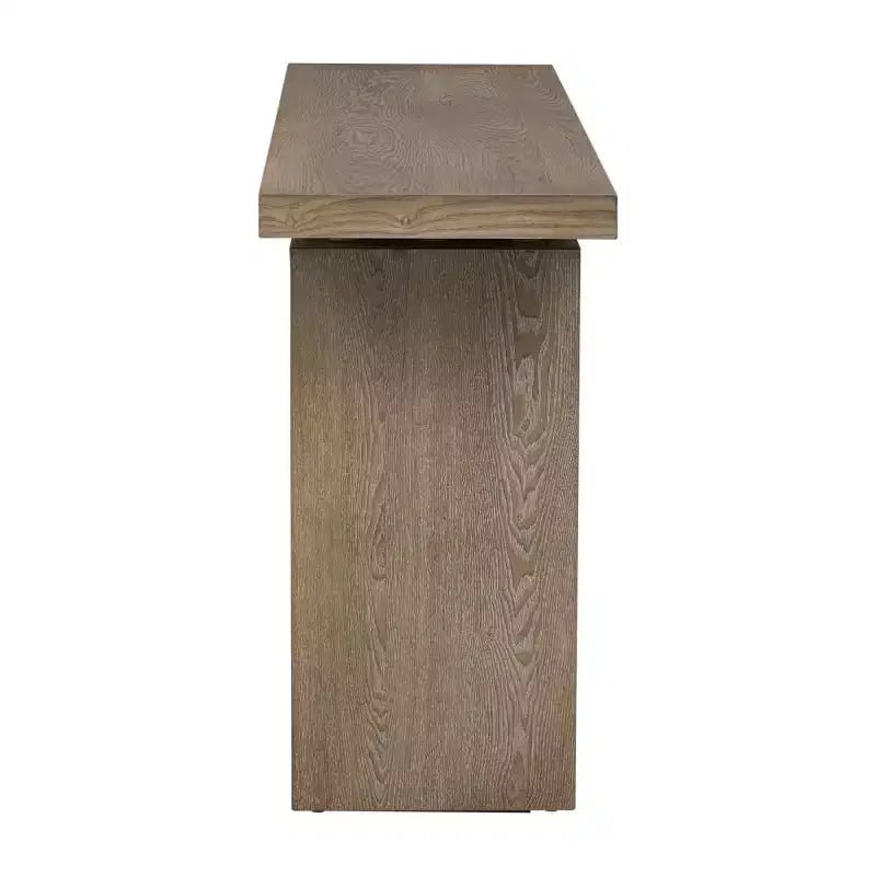 Console d'entrée moderne avec plateau flottant, table de couloir étroite en placage de frêne pour salon, foyer ou entrée - Panipeachy