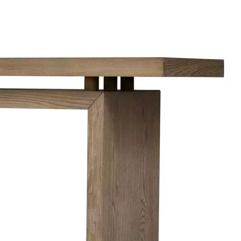 Console d'entrée moderne avec plateau flottant, table de couloir étroite en placage de frêne pour salon, foyer ou entrée - Panipeachy