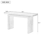 Console d'entrée moderne avec plateau flottant, table de couloir étroite en placage de frêne pour salon, foyer ou entrée - Panipeachy