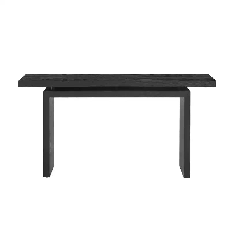 Console d'entrée moderne avec plateau flottant, table de couloir étroite en placage de frêne pour salon, foyer ou entrée - Panipeachy