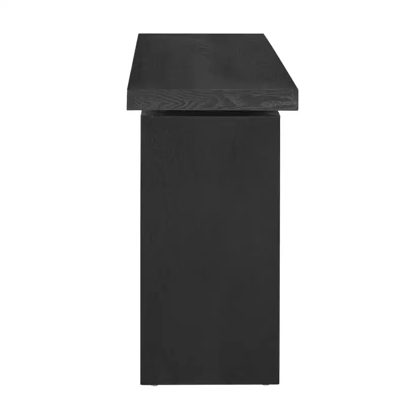 Console d'entrée moderne avec plateau flottant, table de couloir étroite en placage de frêne pour salon, foyer ou entrée - Panipeachy