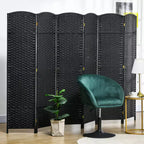 Paravent Pliant 6 Panneaux 1,7 m de Hauteur Écran d'Intimité Séparateur de Pièce Autoportant pour Bureau à Domicile