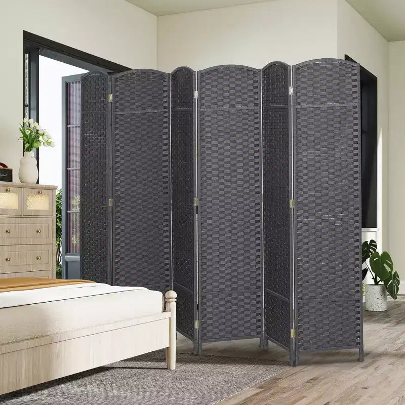 Paravent Pliant 6 Panneaux 1,7 m de Hauteur Écran d'Intimité Séparateur de Pièce Autoportant pour Bureau à Domicile