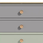 Commode Galano à 5 tiroirs avec façades de couleur mélangée en Chêne Oslo 78 cm (L) x 40 cm (P) x 117 cm (H)