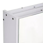 Armoire à pharmacie à LED, organisateur de miroir de salle de bain mural avec interrupteur tactile variateur, chargement USB
