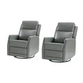 Coral Swivel Recliner with Metal Base Set of 2|ARTFUL LIVING DESIGNS