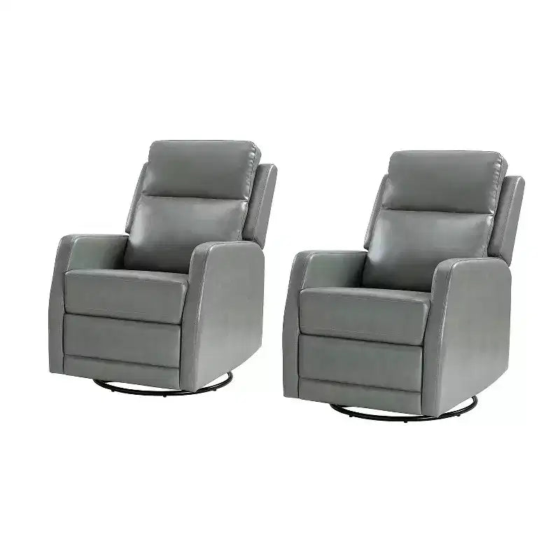 Coral Swivel Recliner with Metal Base Set of 2|ARTFUL LIVING DESIGNS