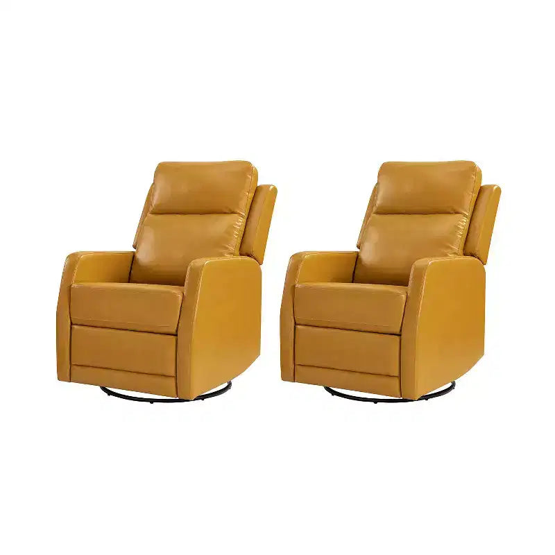 Fauteuil inclinable pivotant Coral avec base en métal, ensemble de 2|ARTFUL LIVING DESIGNS