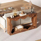 Table d'entrée de ferme de 160 cm, console avec rangement, table de canapé derrière le canapé, table d'entrée étroite pour salon, couloir, entrée, foyer