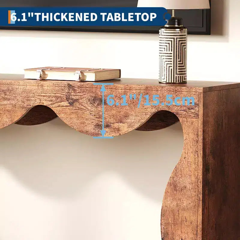 Table d'entrée de ferme de 160 cm, console avec rangement, table de canapé derrière le canapé, table d'entrée étroite pour salon, couloir, entrée, foyer