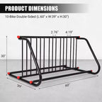 Support de rangement pour vélos au sol, robuste, 5/10 places, en acier, pour garages, magasins, écoles, solide et facile à assembler