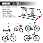 Support de rangement pour vélos au sol, robuste, 5/10 places, en acier, pour garages, magasins, écoles, solide et facile à assembler
