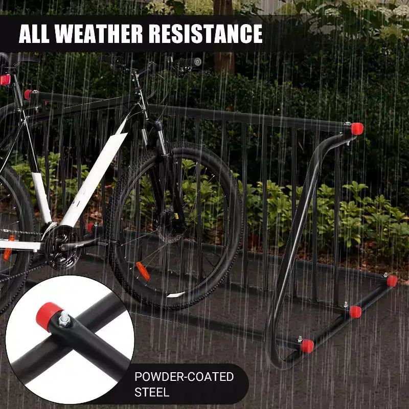 Support de rangement pour vélos au sol, robuste, 5/10 places, en acier, pour garages, magasins, écoles, solide et facile à assembler