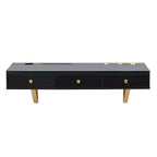 Étagère Flottante avec Tiroir Multi-usages Fixée au Mur Coiffeuse de Maquillage Bureau Fixé au Mur Table Flottante Bureau de Maquillage pour Chambre Salle de Bain Noir
