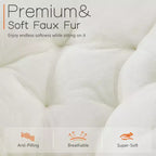 Fauteuil Zeus & Ruta confortable en fausse fourrure avec accent de disque - Taille adulte pour chambre et salon