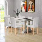 FurnitureR - Lot de 4 chaises de salle à manger capitonnées avec dossier touffeté, assise en mousse souple et pieds en bois massif pour cuisine, salle à manger et maison.