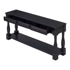 Whisen Console Longue Rectangulaire en Bois de Style Méditerranéen avec Tiroirs et Étagère