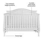 Lit de bébé convertible Child Craft Camden 4-en-1, se transforme en lit de repos, en lit pour tout-petit et en lit pleine grandeur, 3 positions de matelas, finition sécuritaire pour bébé