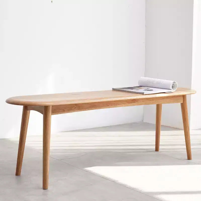 Banc de salle à manger en bois fin de 39,3 po, siège en chêne naturel pour usage intérieur, idéal pour une entrée, un salon, une chambre ou une cuisine