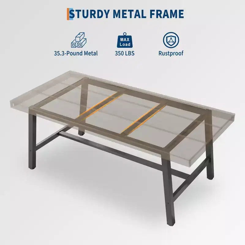 Table de salle à manger industrielle pour 4 à 6 personnes, longue table de cuisine en bois de 160 cm avec cadre métallique robuste et finition grise - Table de comptoir rectangulaire 4 places