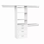 25 in. Suite Symphony Hanging Tower with 3 Top Shelves & 4 Drawers Kit - ClosetMaid