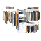 Kit tour suspendue Symphony 25 po avec 3 tablettes supérieures et 4 tiroirs - ClosetMaid