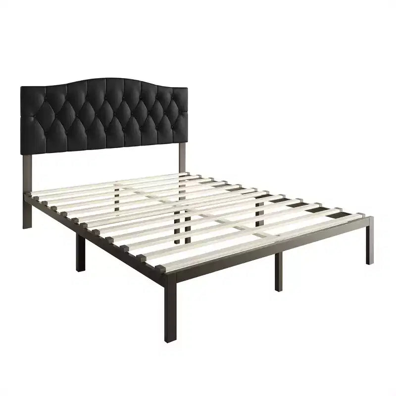 Lit plateforme en lin ChaletPosh