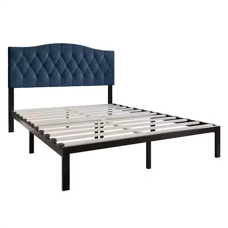 Lit plateforme en lin ChaletPosh