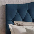 Lit plateforme en lin ChaletPosh