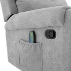 Fauteuil inclinable de massage rembourré en chenille pivotant et basculant Elmsford Modern de Christopher Knight Home
