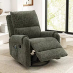Fauteuil inclinable de massage rembourré en chenille pivotant et basculant Elmsford Modern de Christopher Knight Home