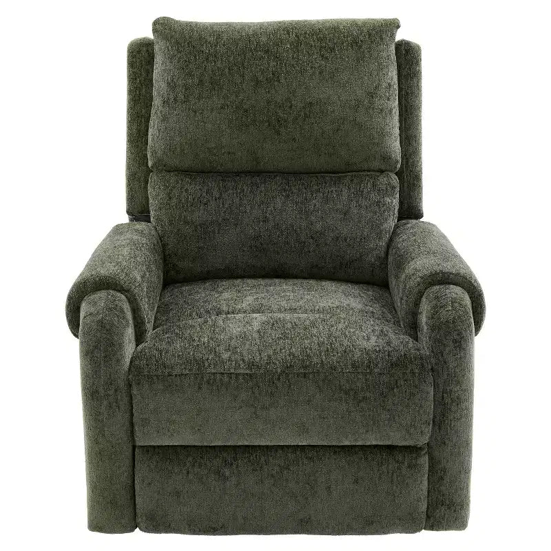 Fauteuil inclinable de massage rembourré en chenille pivotant et basculant Elmsford Modern de Christopher Knight Home