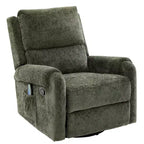 Fauteuil inclinable de massage rembourré en chenille pivotant et basculant Elmsford Modern de Christopher Knight Home