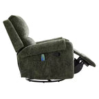 Fauteuil inclinable de massage rembourré en chenille pivotant et basculant Elmsford Modern de Christopher Knight Home