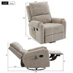 Fauteuil inclinable de massage rembourré en chenille pivotant et basculant Elmsford Modern de Christopher Knight Home