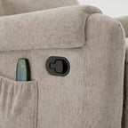 Fauteuil inclinable de massage rembourré en chenille pivotant et basculant Elmsford Modern de Christopher Knight Home